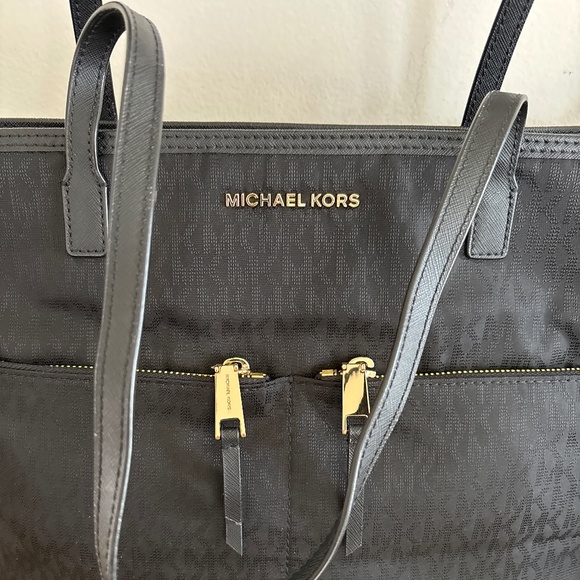 Michael Kors Nylon Leather Kempton Tote Shoulder Handbag - Picture 2 of 8